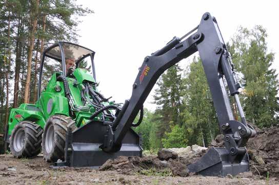 Digging and construction Backhoe 210 Avant backhoe 210 s main focus in design was user friendliness and straight