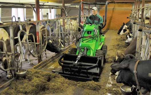 Optional extras: Extra side extension A46337 The easiest way to clean the cattle feeding table Mounts directly on to Avant silage forks and locked