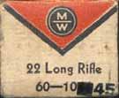 Second "CleanFire" Issues (with CARTRIDGES on the top) LR-5.22 LONG RIFLE (HIGH VELOCITY). "EXTRA POWER CADMIUM PLATED" Red and white box with white and black printing. One-piece box with end flaps.