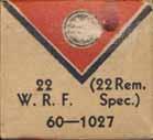 Third "CleanFire" Issues (with WARD'S on the top) LR-5.22 LONG RIFLE (HIGH VELOCITY. "EXTRA EP POWER CADMIUM PLATED". Red and white box with white and black printing. One-piece box with end flaps.