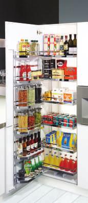 TANDEM TANDEM Depot - supermarket shelf-type storage at home Split storage - front + rear shelf units - for a better overview and more transparency Emotional movement sequences: The front (door)