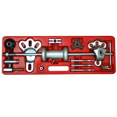 OT-202A SLIDE HAMMER PULLER SET Slide Hammer with multiple attachments including 2/3 Jaw Internal and External Pullers, Rear Axle Puller, Locking Plier Adaptor, Puller Hook and Dent Puller.