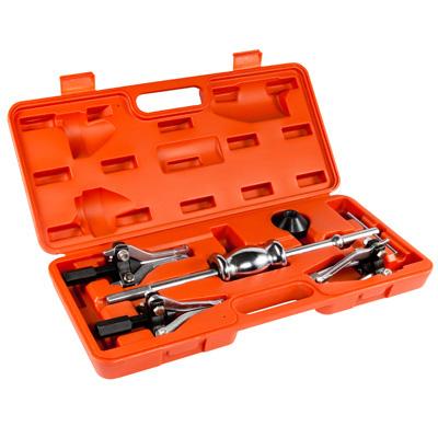 OT-203 BLIND HOLE BEARING PULLER One slide hammer assemble & 4 clamp. Attavhents for 3/8" to 1/2" (10-14mm), 9/16" to 11/16" (15-19mm), 5/8" to 1" (18-25mm) & 1" to 1-1/4" (25-32mm) I.D. bearings' pulling.