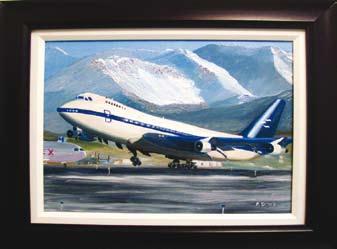 B-737: Copa Airlines Specs: 20 (l) x 26 (w) Mixed Media: Acrylic on Canvas