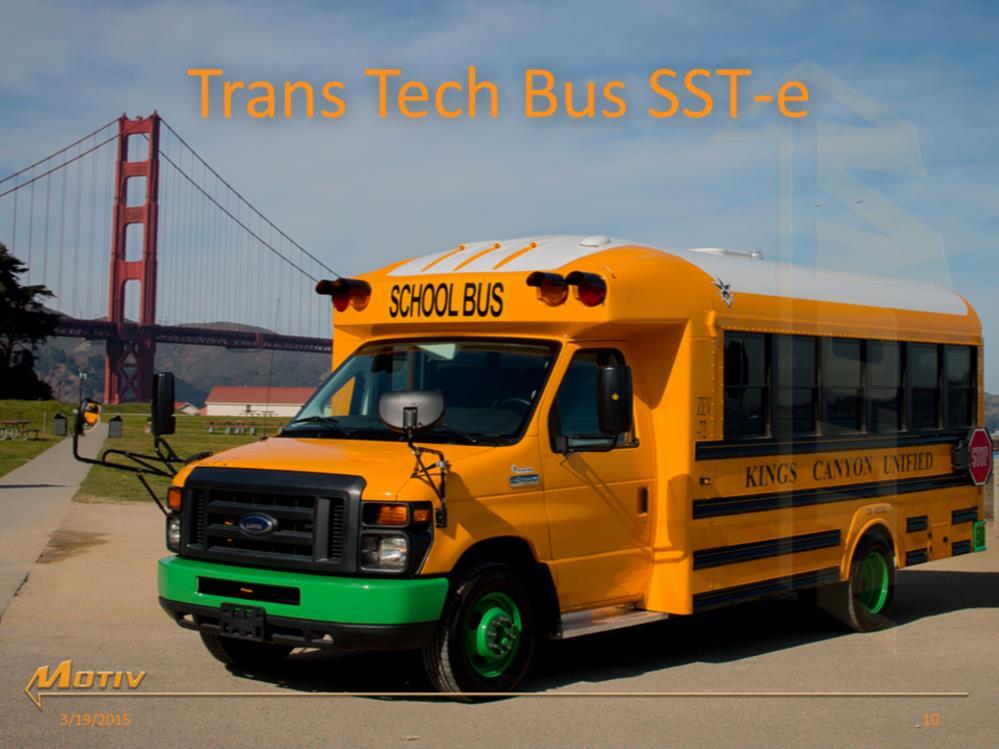 The SSTe, built by Trans Tech Bus of Warwick, NY.