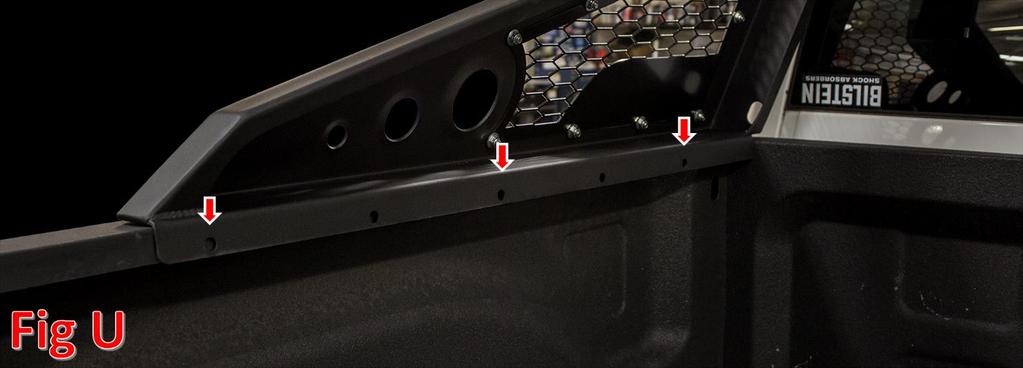 If you are installing a tire carrier along with your main rack, make sure to use at least two mounting holes that the main rack shares with the tire carrier. Some trucks have tapered bed rails.