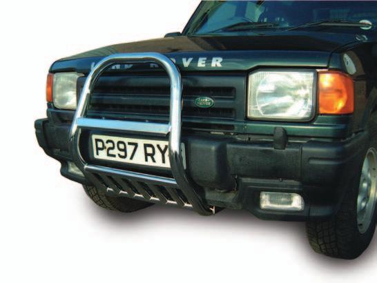 Note: For vehicles fitted with side lift jacks use extension BA 2140 (Optional). BA 118S A FRAME A new styled A frame bar (without sump protection), with 3 1 /2" wide spot-light mounting plate.