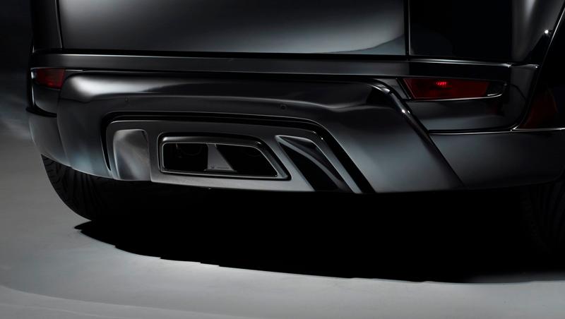 Aerodynamics rear center end panel 2central tailpipes Range Rover Evoque for