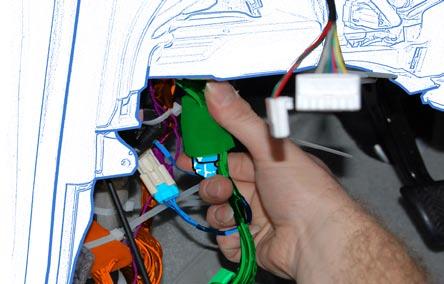 Secure the V4 26P Connec- tors to the Vehicle Harness with 1 Wire Tie.