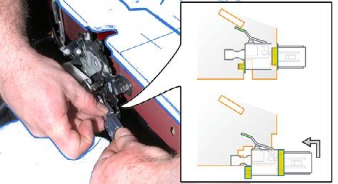 1. Hood Switch Installation. a. Place the Vehicle in Park with the Parking Brake set. b.