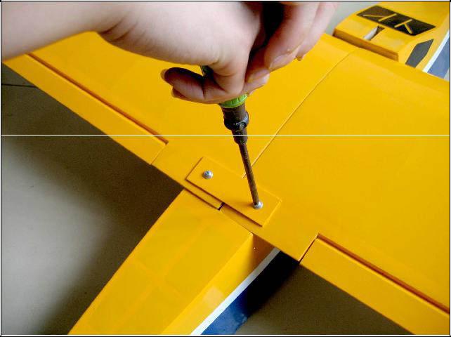 Secure the wing using two wing bolts and