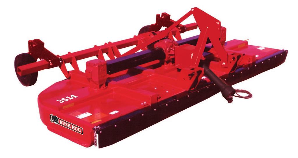 3514 Lift Model Tractor HP Requirement: 90 (lift); 75 (pull) Rubber cushioned axle arms are standard equipment on the 3514 model cutters and do an excellent job of absorbing shock loads when