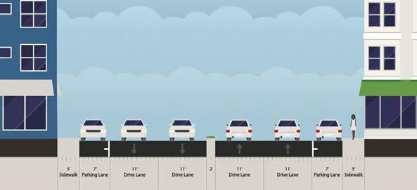 Automated Vehicle World 4 lanes in
