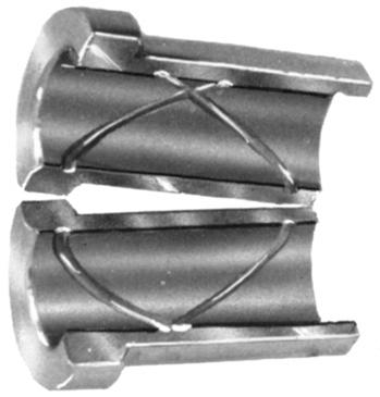 O.D. styles feature Holes and Grooves that are centrally located on the underhead length. Typical Holes are 1/4" diameter and Grooves 5/16" wide by 3/64" deep.