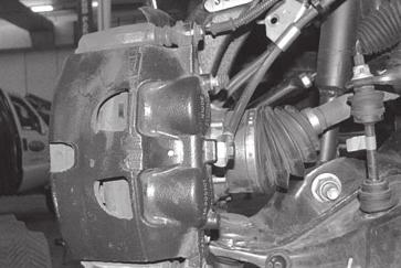 50. Reinstall the original brake rotor, followed by the brake