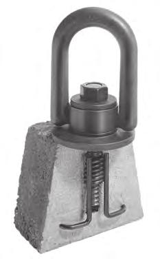 If a bolt with lower strength is used or workpiece anchor material is incapable of supporting this weight, the applied load must be reduced accordingly. Patent No.