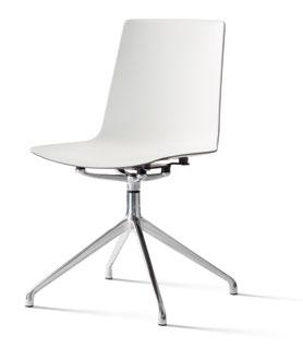 centre-to-centre distance 510 mm 6601 without arms 6603 with arms Symmetrical frame; seat shell in beech or oak plywood seat upholstered, front of shell H 850 / SH 444 / W