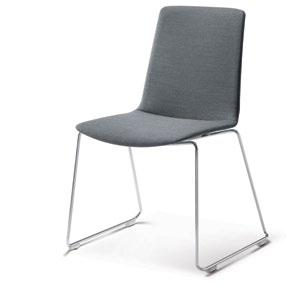 linking chair 6600 and 6602 & meeting chair 6601 and 6603: Precision tubular steel frame, universal plastic glides for soft and hard floors.
