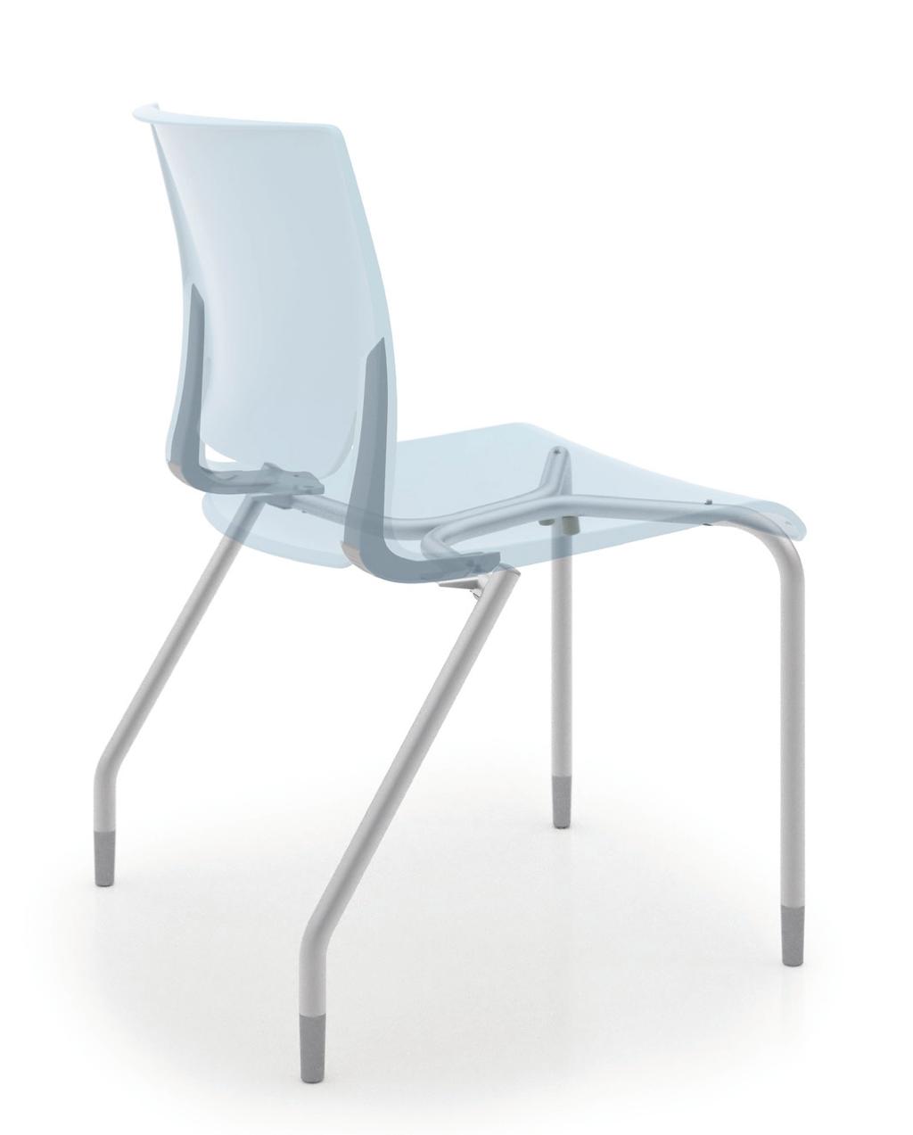 A unique insert enables the chair to flex based on the amount of weight pressed against it