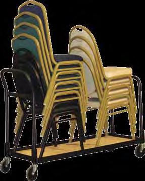 SCC SCC-600P Heavy Duty Stacking chair cart. SCC600 holds 2 stacks and SCC630 holds three stacks of chairs.