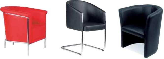 LOUNGE FURNITURE Model 34150 Model 34153 Model 34156 Armchair for executive room and Highly presentable and comfortable cantilever Highly presentable and reception, chrome frame, visitor chair, black