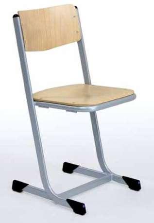 SCHOOL FURNITURE Sled-base steel chair 35490 Sled-based steel chair, stackable, seat and backrest in natural beech, stacking protection, closed seat frame, special two-component glides 32,00 / 38,08