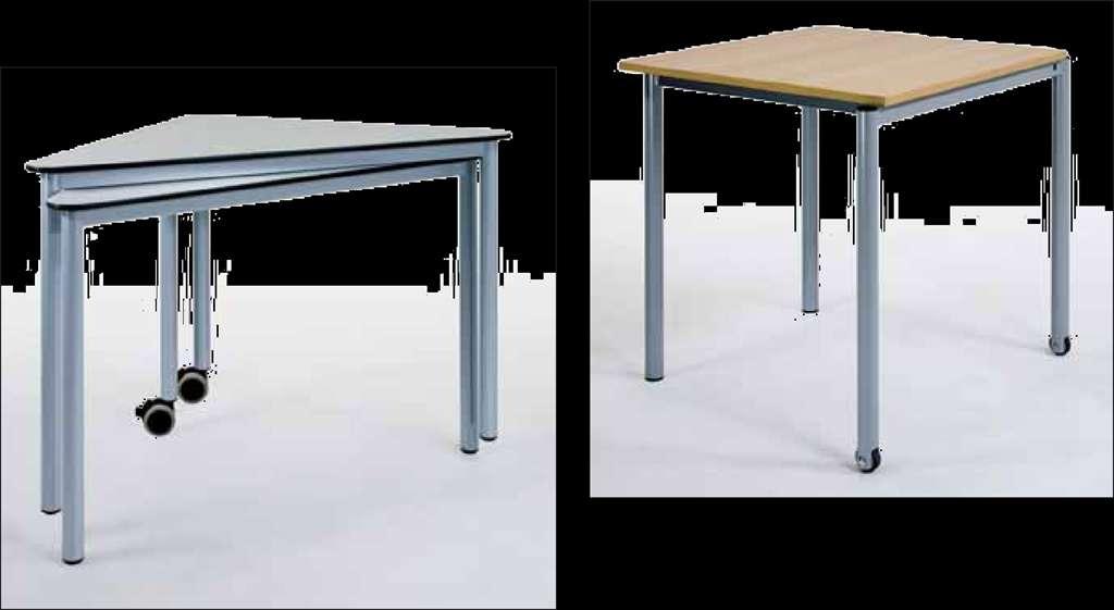 Tabletop: Solid-core tabletop 12 mm rounded und sanded. Beech or light gray. Model-No.