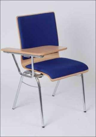 SCHOOL FURNITURE College chair 30603 With attachable writing tablet Chrome-plated
