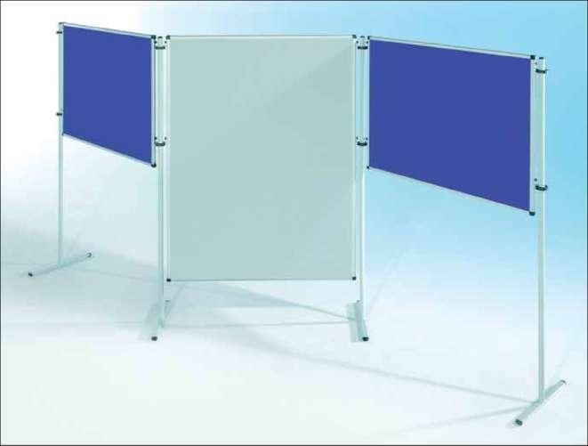 DISPLAY PANELS Display panel 44100 Floor stand 44500 Suitable for mounting display Double-sided fabric surface (fabric colors see page 128) Delivery includes 100 push pins Model Format 44101 90 x 60