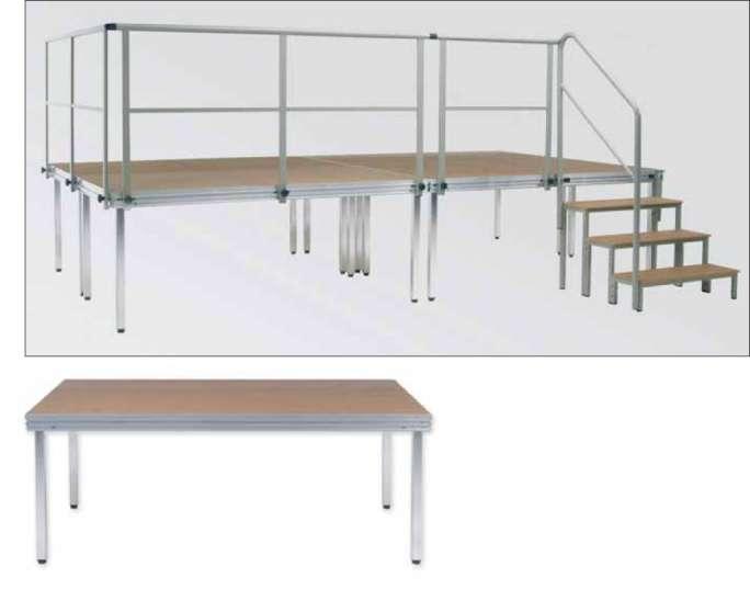 STAGE PLATFORMS High-quality stage Our stage platform with steps and handrail convinces with its easy