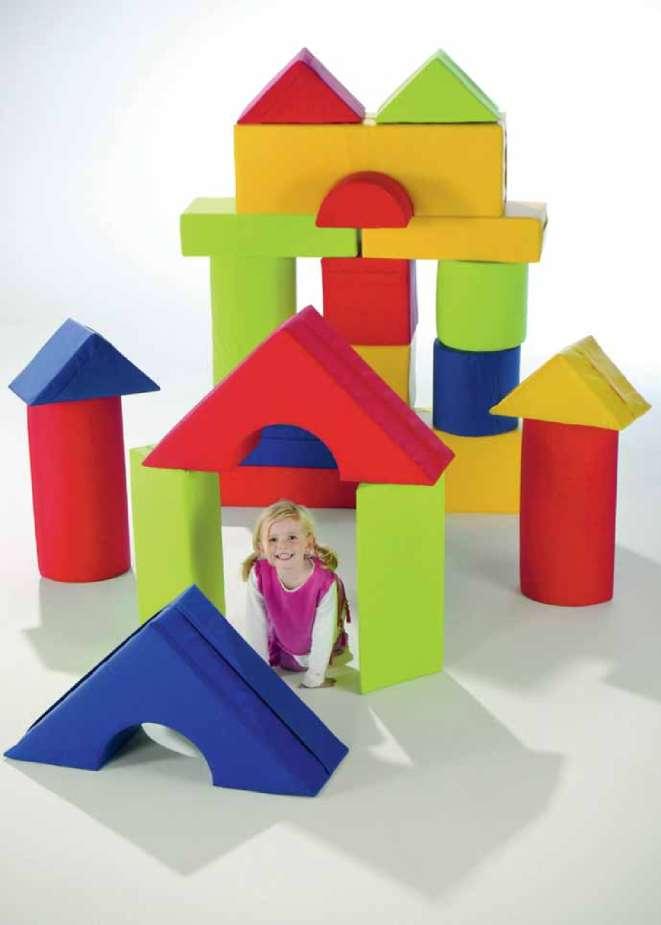 KINDERGARTEN Understanding shapes Construction set 59300 Construction set consists of 23 building pieces made of soft foam material with washable nylon cover in faux