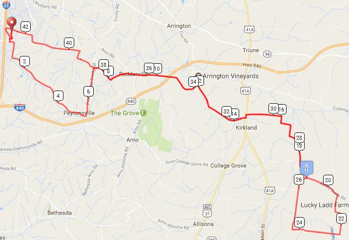 44-Mile Route 2017 Harpeth
