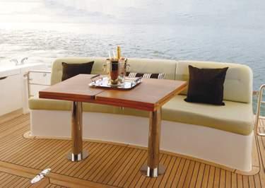 Simple ideas that are often overlooked make all the difference - safe, wide, walk around decks and aft bi-fold doors to the rear cockpit, which together with a generously proportioned aft galley and