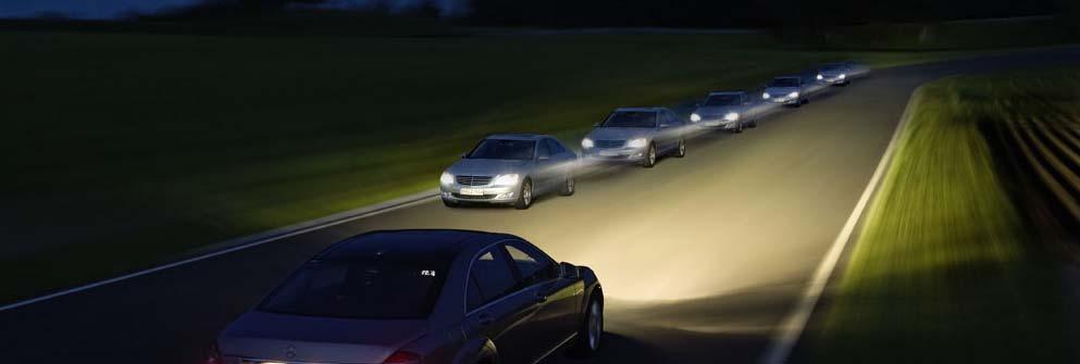 Image source: Mercedes-Benz LED ADAPTIVE Adaptive LED systems use a matrix of individual LEDs that automatically turn on and off based on where the car is headed and other vehicles that the system