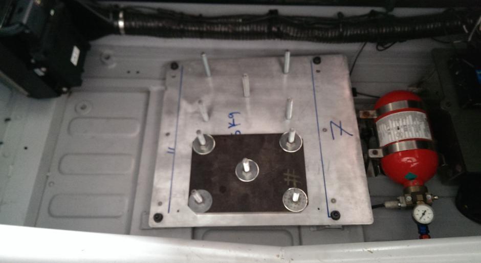 Figure 7: Audi R8 LMS Cup ballast plate installed in