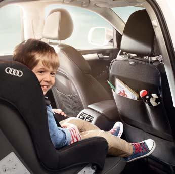 Also prevents children damaging the seat if they kick it while travelling in the back, and offers additional storage space