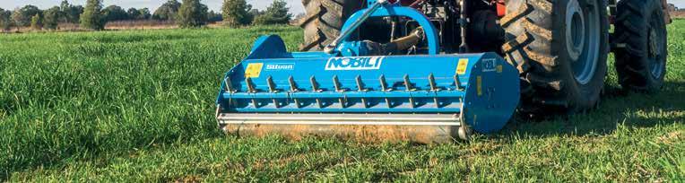 councils. An adjustable tailboard is fitted for maintenance. A finer mulch is produced with two mulching bars, a restrictor bar and rakes.