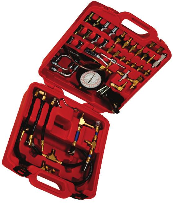 Fuel Injection Pressure Test Kit (Eco) Product Code ITCI1133 Comprehensive kit of hoses, adaptors and fittings for testing the pressure on modern petrol fuel injection systems.