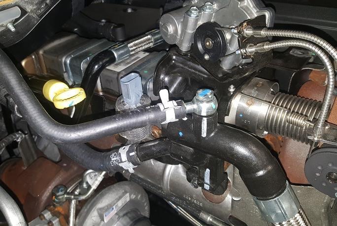 Disconnect the hose clamp and remove