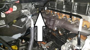 Use the OEM fastener to secure the 1453723-2 C clamp to the coolant port.