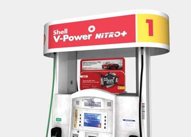 sign to display the Shell V-Power NiTRO+ message.