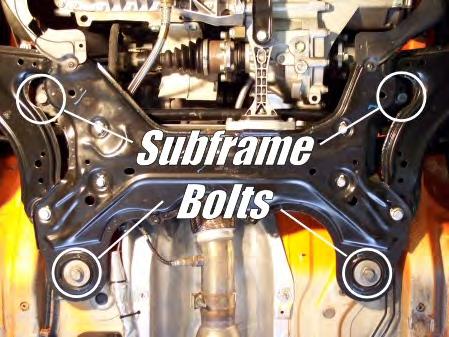 The subframe droop down slightly (5-6 inches), but it might fall rather quickly, so