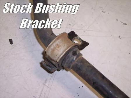 » With the addition clearance, undo the 2 bolts holding the bushing bracket using a
