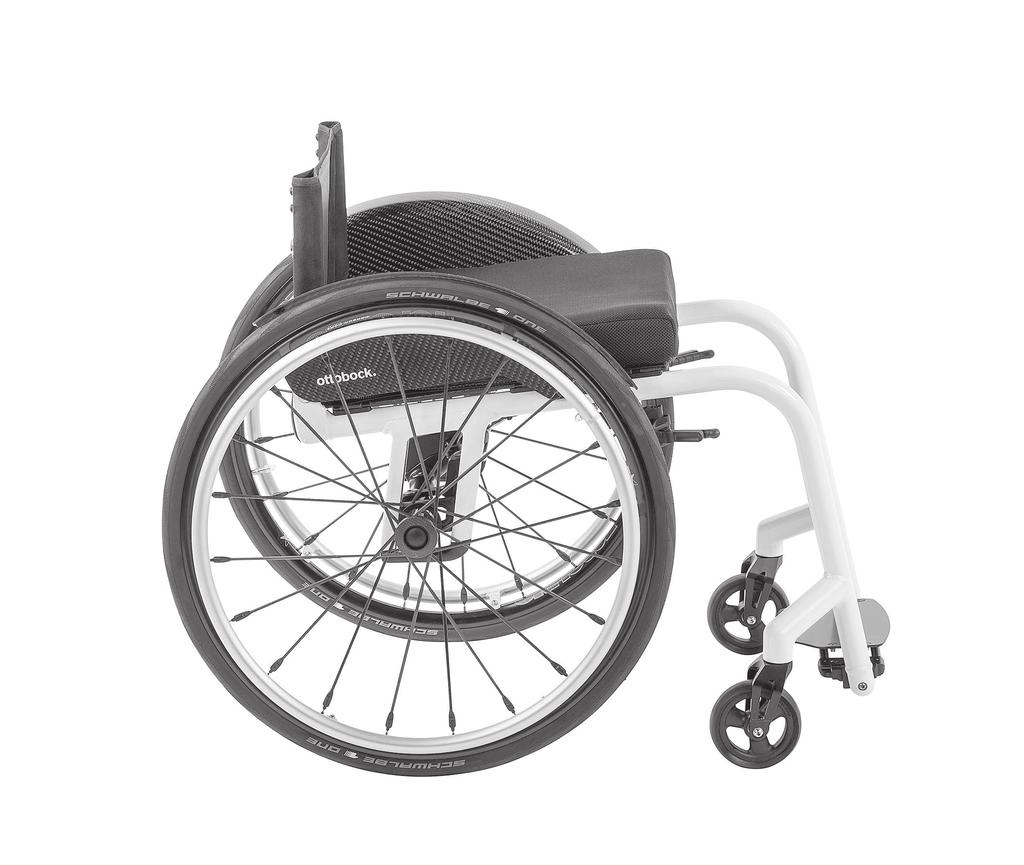Product description 2 CLT folding wheelchair The CLT folding wheelchair is equipped with an open frame made of aluminium.