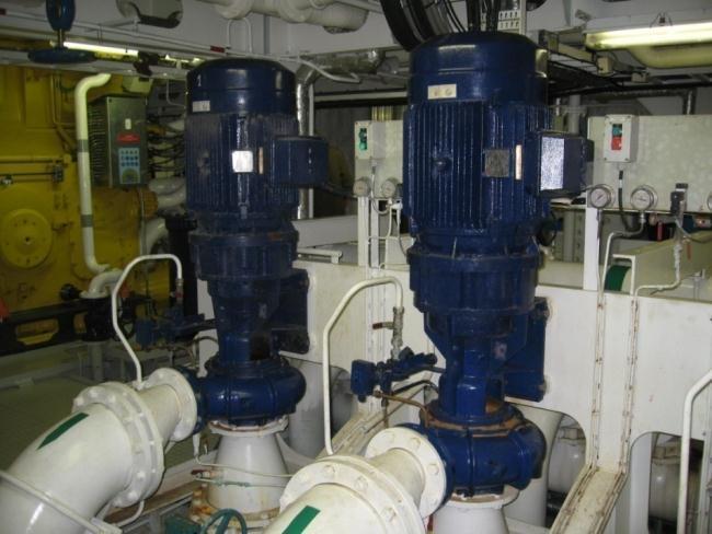 Frequency (rpm) controlled Equipment: - Pumps, Cooling/Heating systems Sea Water Cooling Pumps (FW, SW, Boiler water, Chiller Water.