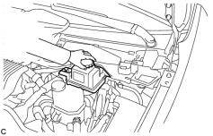 (2) Slide the hood to cowl top seal to engage the claw. 2. BLEED BRAKE SYSTEM (a) Remove the outer cowl top panel sub-assembly. (b) Bleed the brake system.