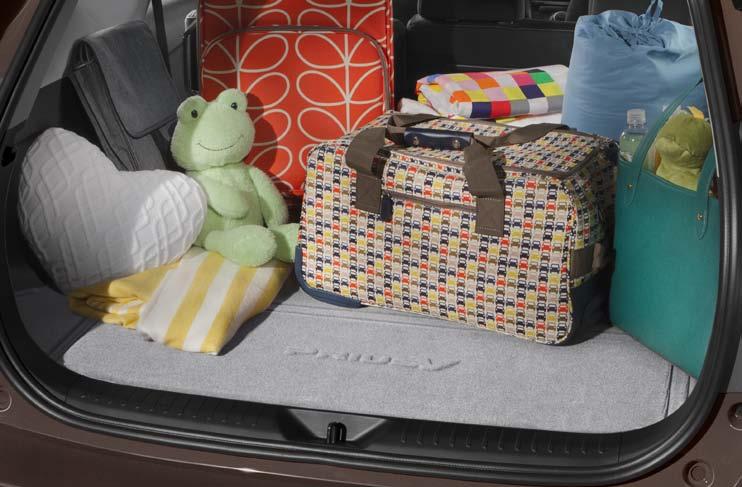 Made of durable, easy-to-clean material embossed with a Prius v logo