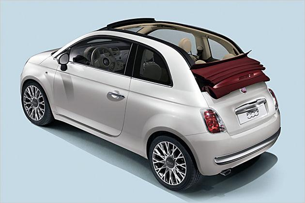 Convertible version of the Fiat 500