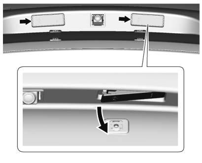 Back-Up Lamp To replace one of these bulbs: 1. Open the trunk. See Trunk 0 41. 2. Remove the fasteners to pull the trunk trim out. Vehicle Care 259 3.