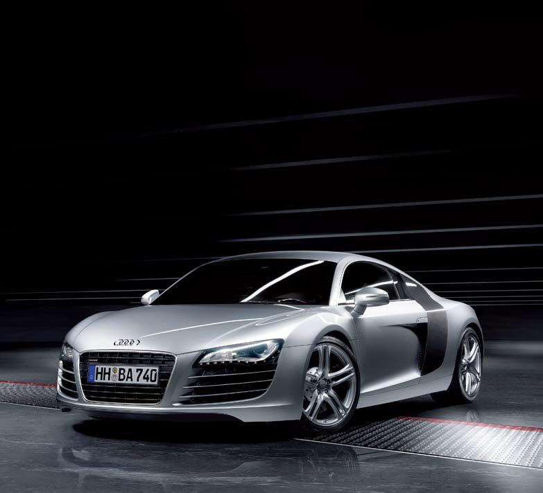 Born of powerful ideas The Audi R8 The Audi R8 arouses both fascination and enthusiasm, mid-engine concept, in conjunction with superior captivated by its incomparable appeal an inspiring high